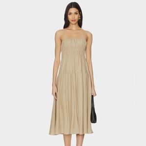 WeWoreWhat Scrunchie Midi Dress in Safari NEW WITH TAGS